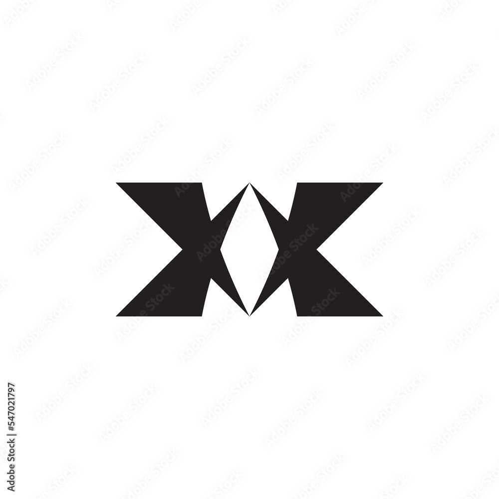 AV letter or XX letter logo design vector AV letter or XX letter logo design vector