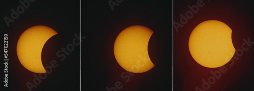 Partial solar eclipse phases of May 30, 1984 as seen in North Italy photo