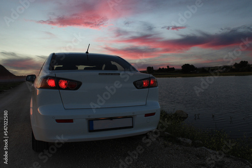 car driving on the road