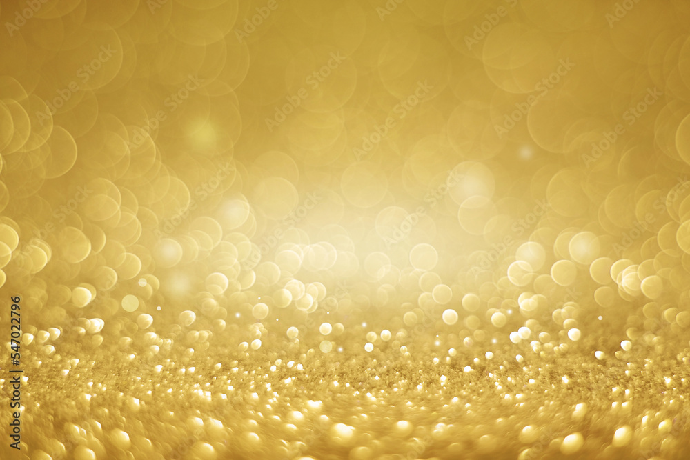 Gold Glitter Theme Circle Christmas Backdrop