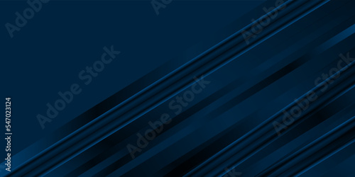 Abstract deep blue background curve and overlap layer with basic simply geometry illustration photo