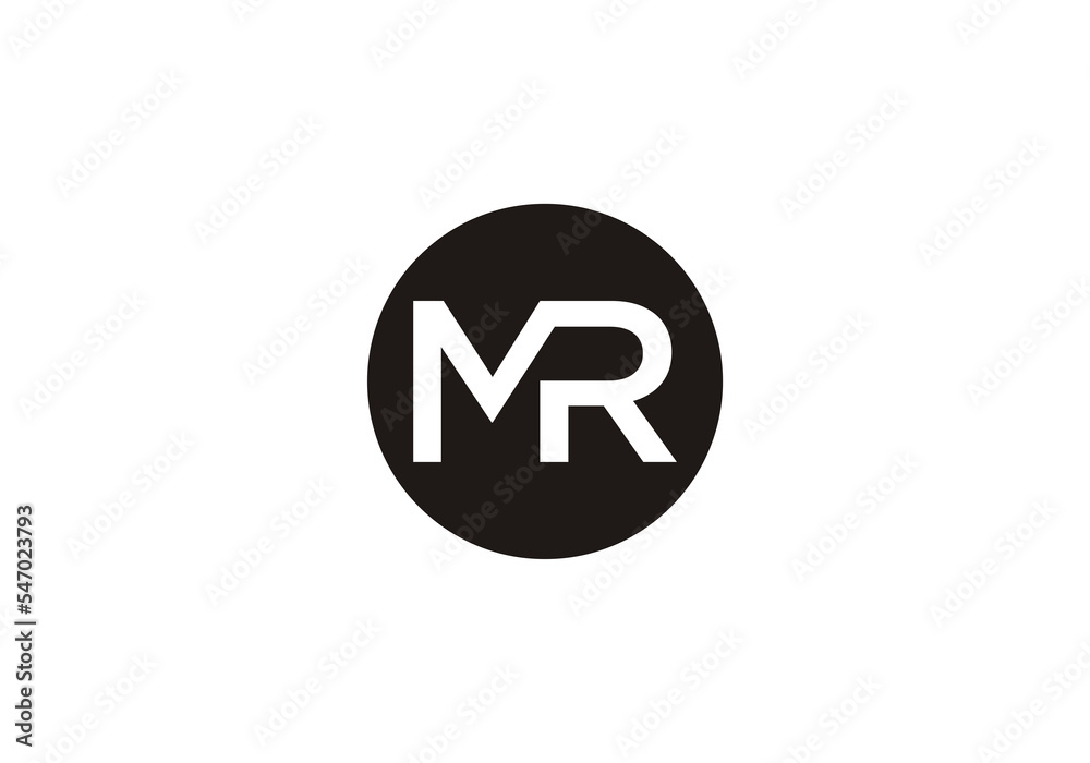 initial letter logo MR initial company icon business logo background illustration initial letter logo MR initial company icon business logo background illustration