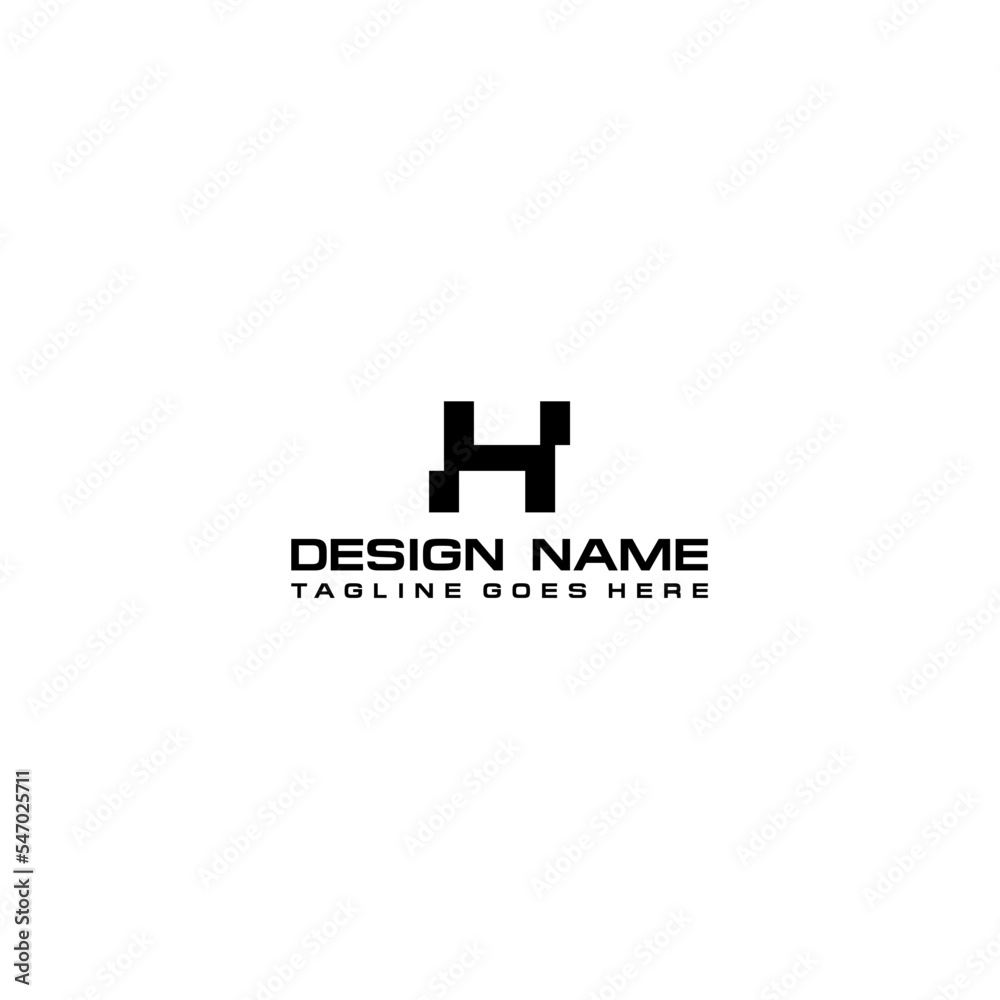 Obraz premium Letter H logo icon design template elements