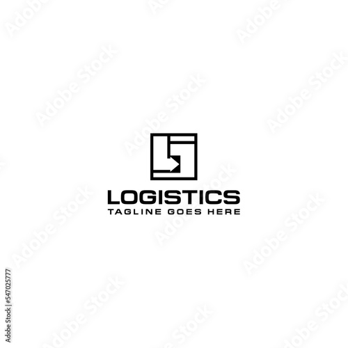 JL LJ initial for logistic logo design