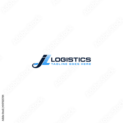 JL LJ initial for logistic logo design