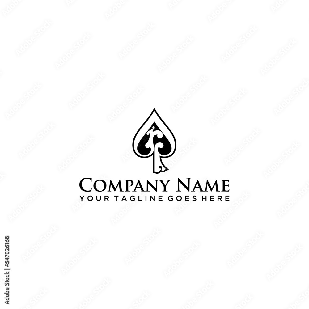 RP letter with ace logo vector graphic outline minimalist RP letter with ace logo vector graphic outline minimalist
