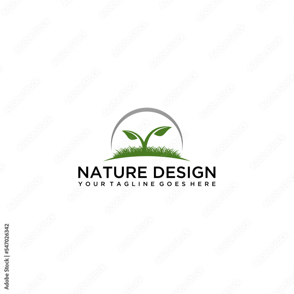 Fototapeta premium green leaf logo ecology nature element vector