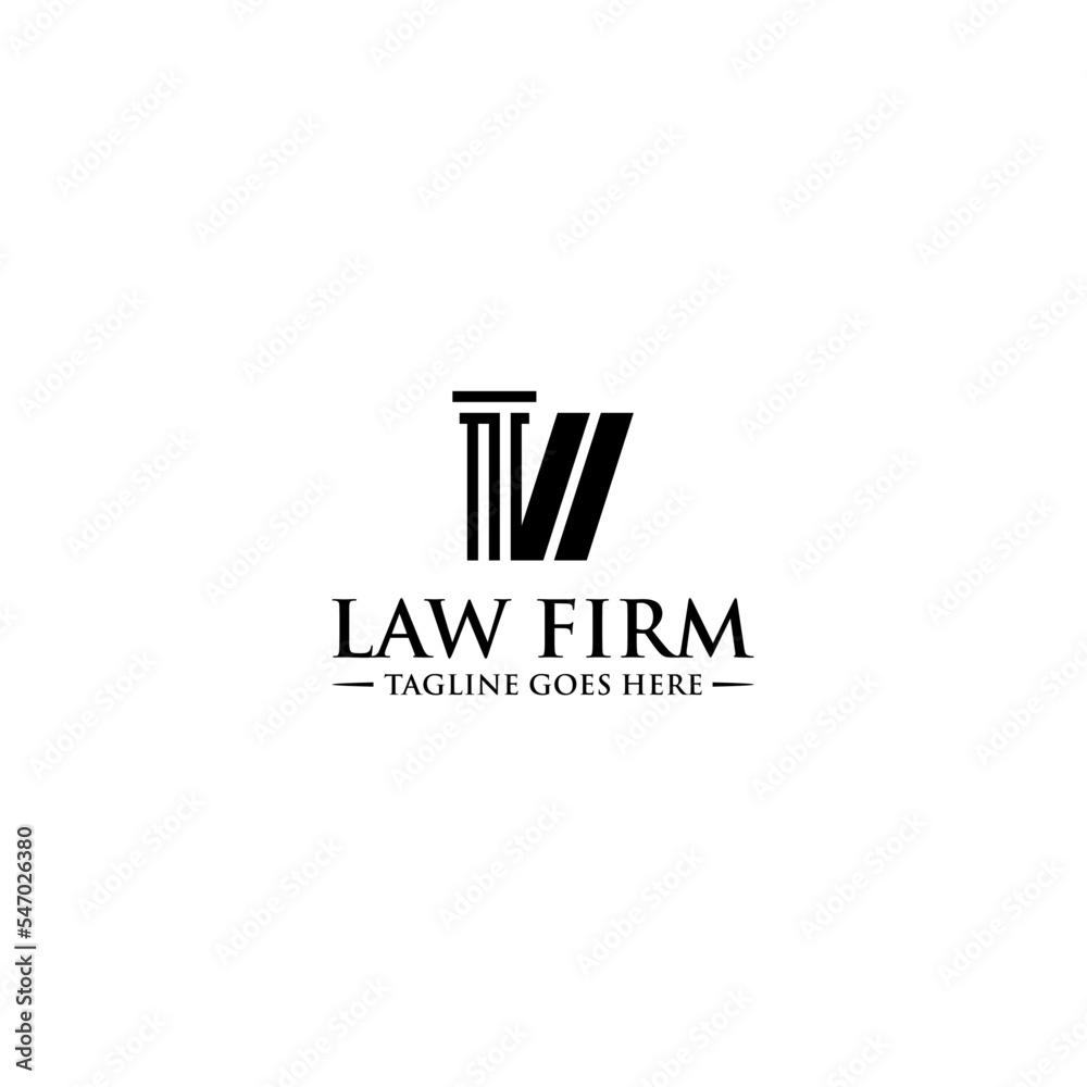 Letter W Law Firm Logo