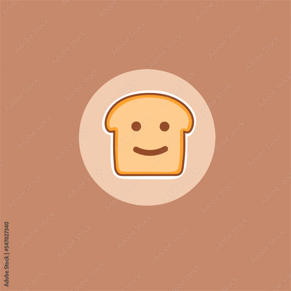 illustration vector graphic of white bread perfect for brand logos, food posters, food flyers, food advertisements 