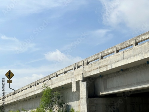 Close up Overpass concrete road in country Thailand