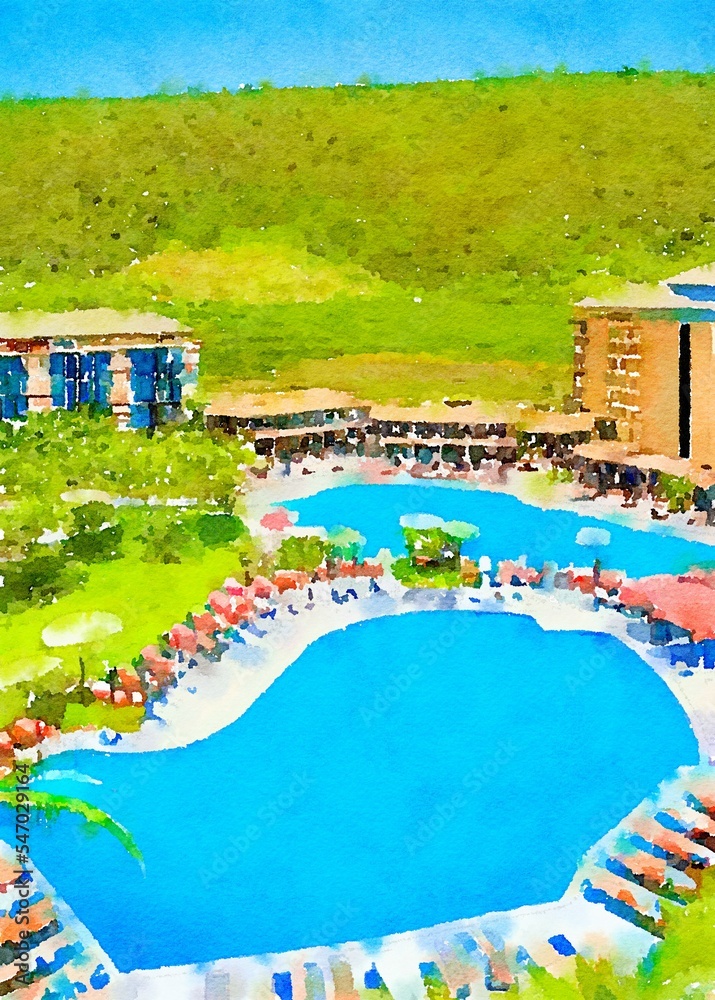 art color of resort background