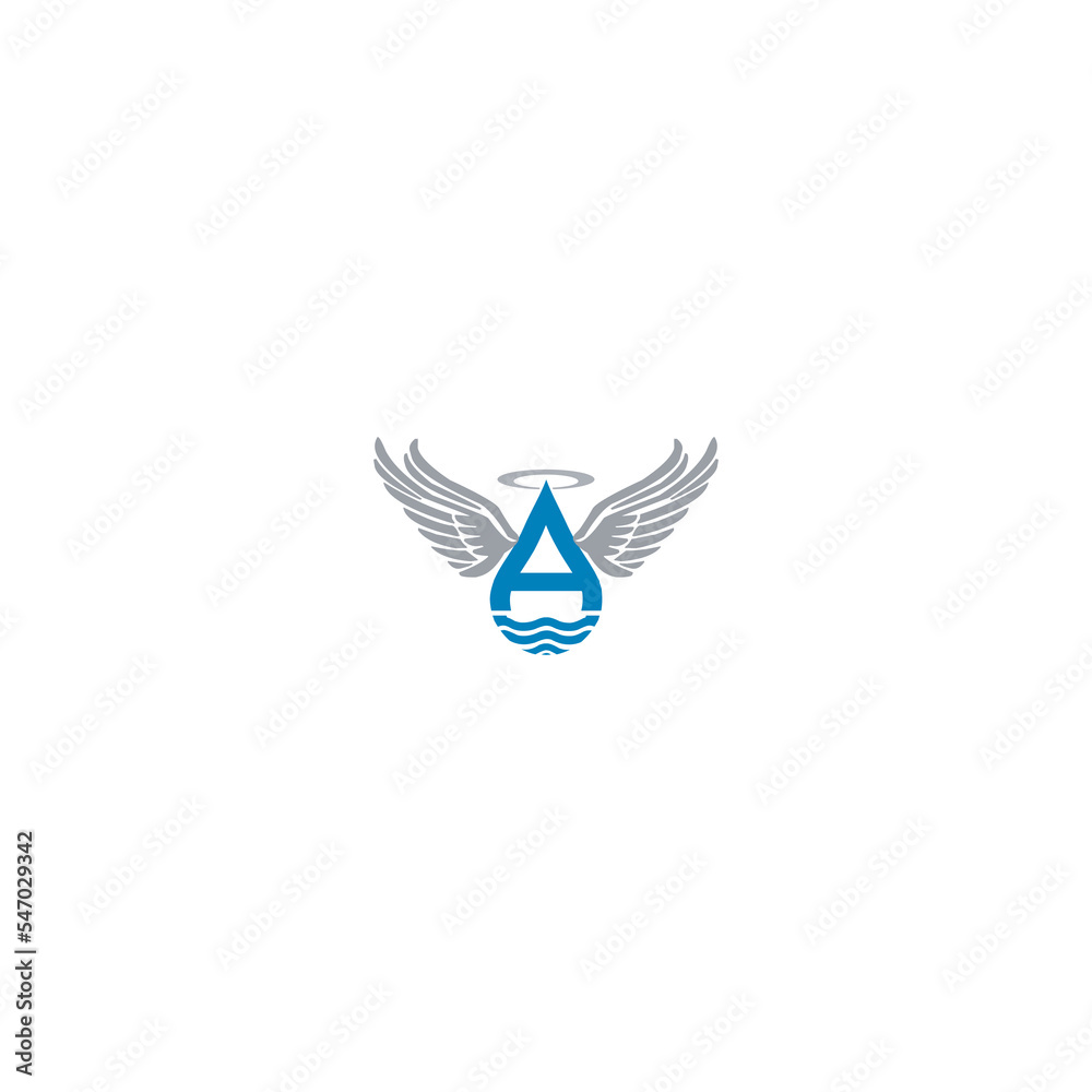 Icon angel and water Icon angel and water
