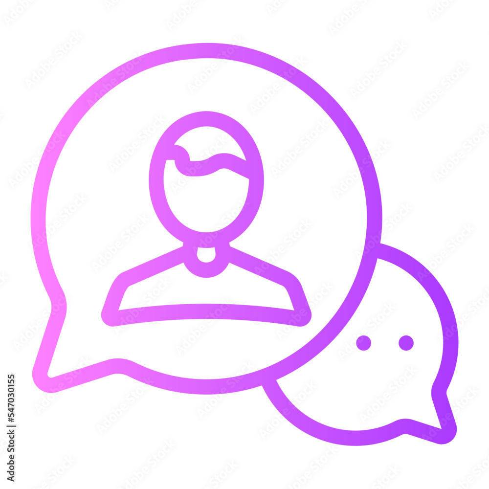 chat gradient icon chat gradient icon
