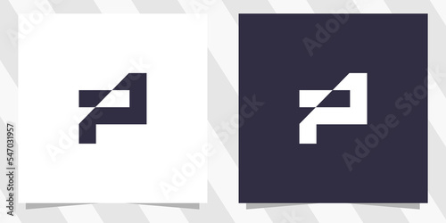 letter p logo design template