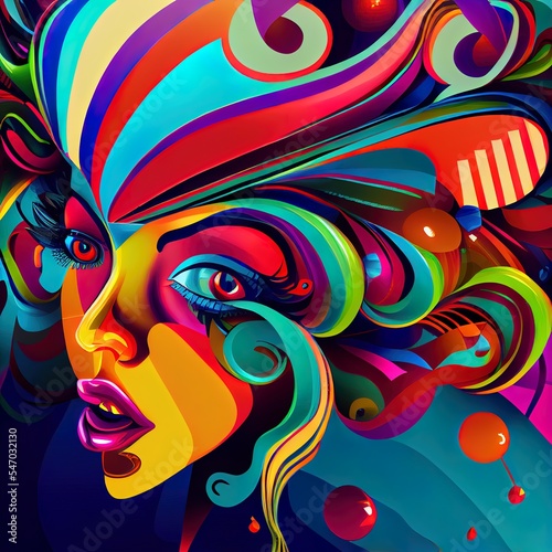 Abstract and contemporary digital art design