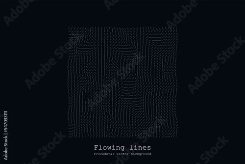 Abstract Line Matrix Pattern. Noise Flow Dynamic.