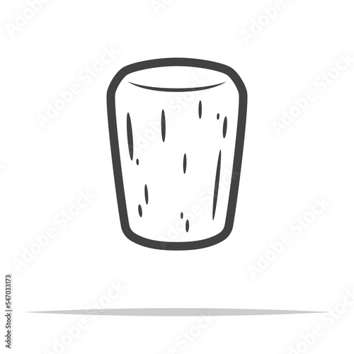 Wine cork icon transparent vector isolated