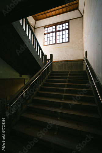 日本の学校の階段  Japanese school stairs