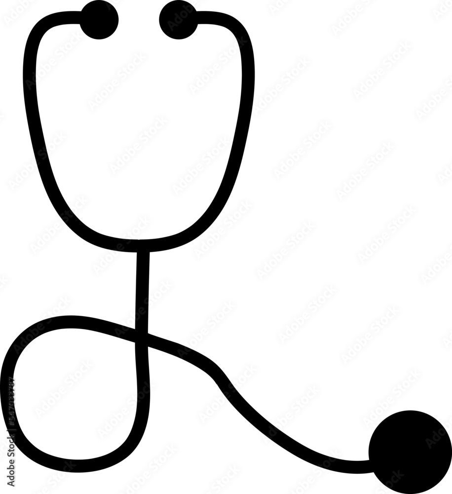 Doctor stethoscope medical device for auscultation line art vector icon for medical apps.eps Doctor stethoscope medical device for auscultation line art vector icon for medical apps.eps