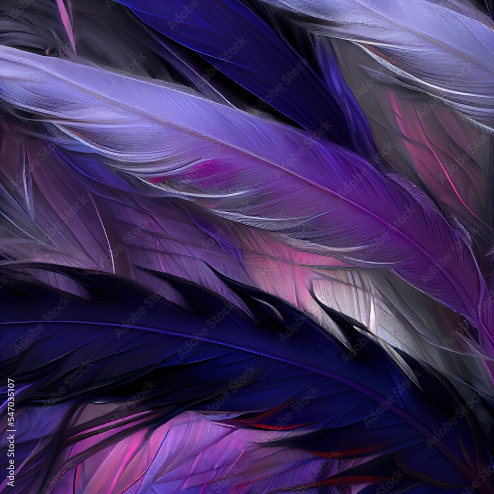 Fototapeta premium An Abstract Photo Showing a Mixture of Soft and Dark Feathers