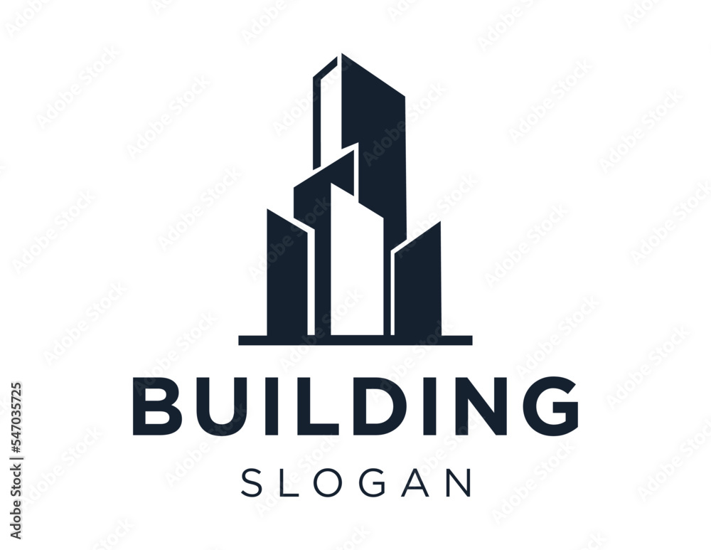 Logo about Building on a white background. created using the CorelDraw application.