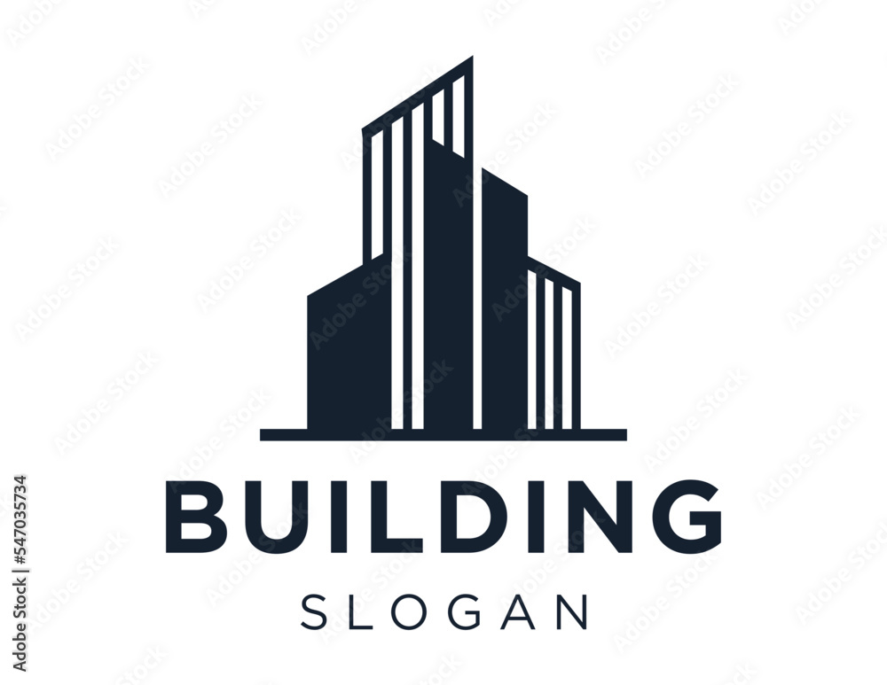 Logo about Building on a white background. created using the CorelDraw application.