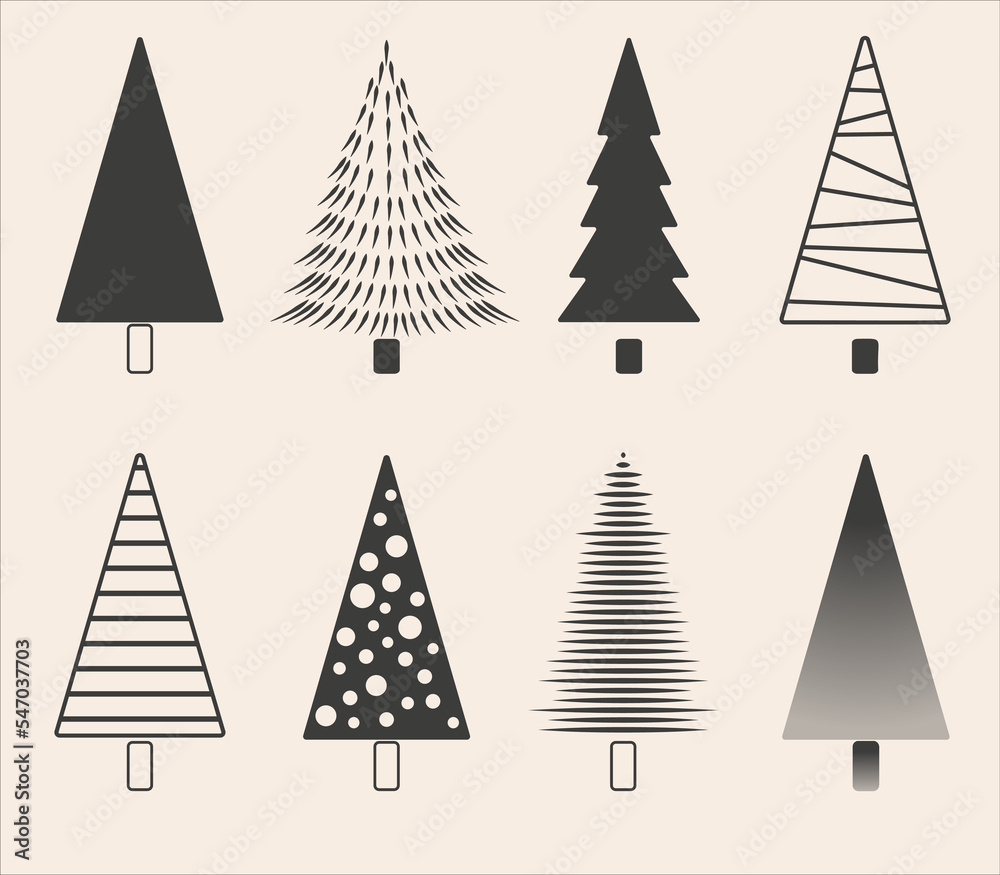 Christmas tree set, Christmas mood, Christmas trees set, Christmas trees minimalism Christmas tree set, Christmas mood, Christmas trees set, Christmas trees minimalism