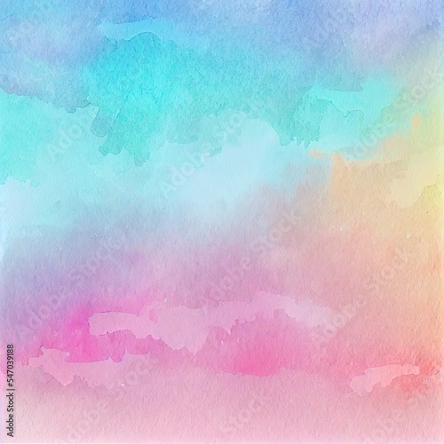 Watercolor Sweet pastel. gradient background Colorful Paint like graphic. Color glossy. Beautiful painted Surface design abstract backdrop. ideas graphic design banner and have copy space for text