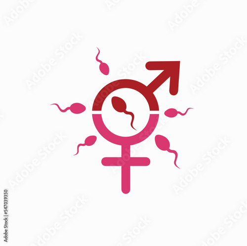 illustration of female fertility, vector art.