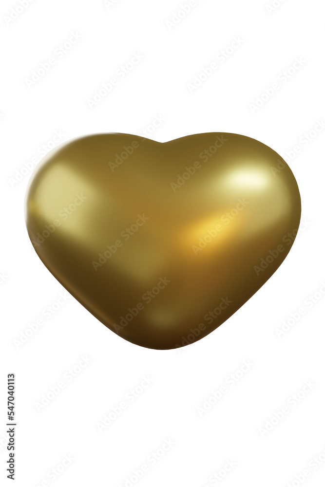 3d rendering Gold balloon heart. isolated on transparent background. 3d rendering Gold balloon heart. isolated on transparent background.