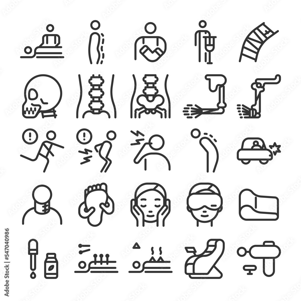 Fototapeta premium 整体 リラクゼーション マッサージ エステ アイコン セット