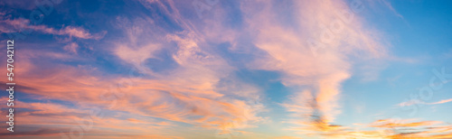 intense panoramic sunset sky
