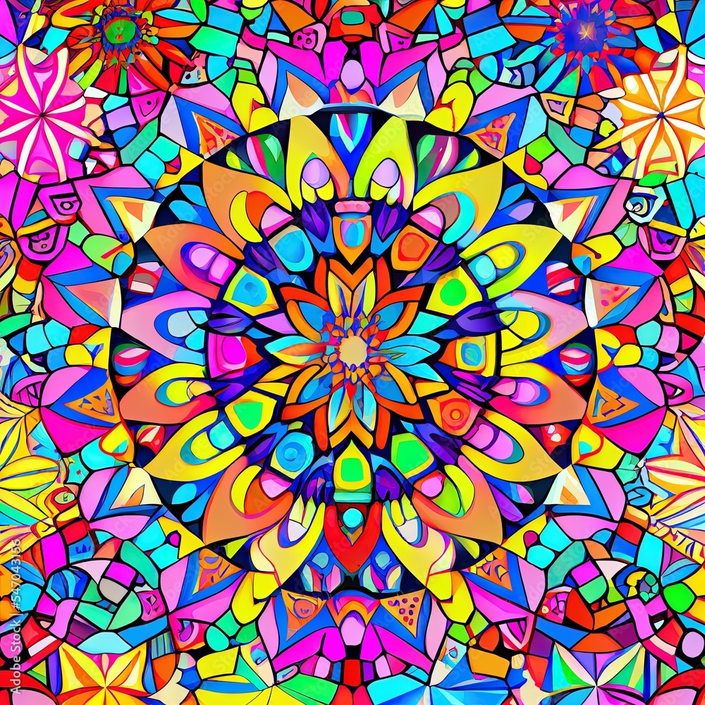 colorful kaleidoscope background is suitable for cheerful themes