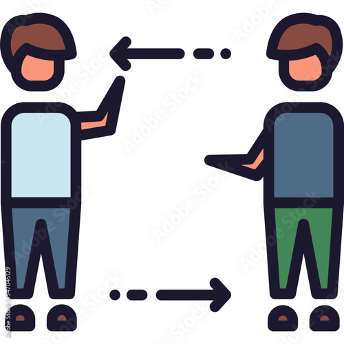 social distancing icon