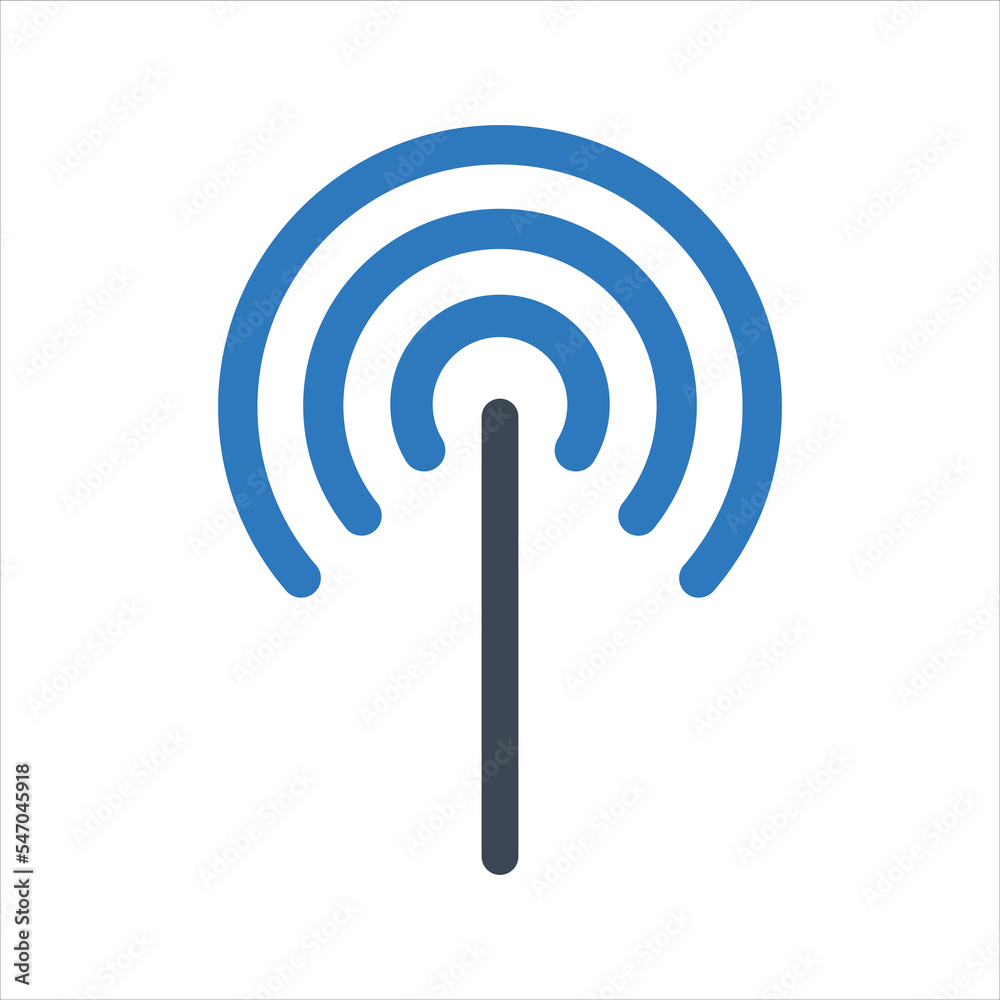 Signal transmission icon. Vector and glyph Signal transmission icon. Vector and glyph