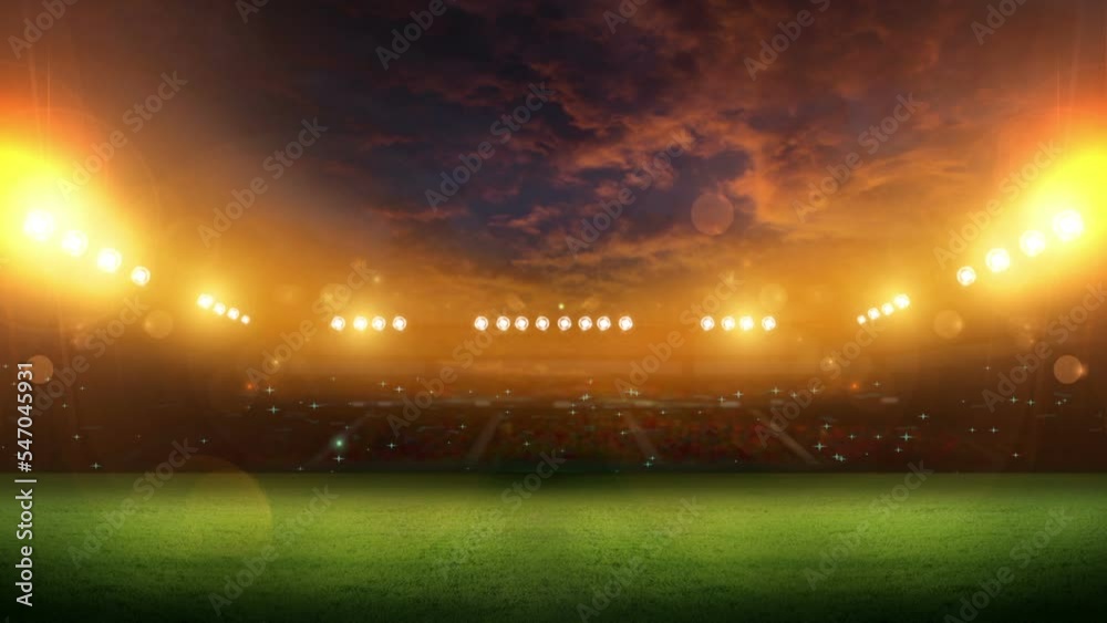 modern grass field stadium evening floodlight illumination, football stadium sport advertisement background modern grass field stadium evening floodlight illumination, football stadium sport advertisement background