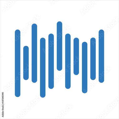 Sound wave icon. Vector and glyph