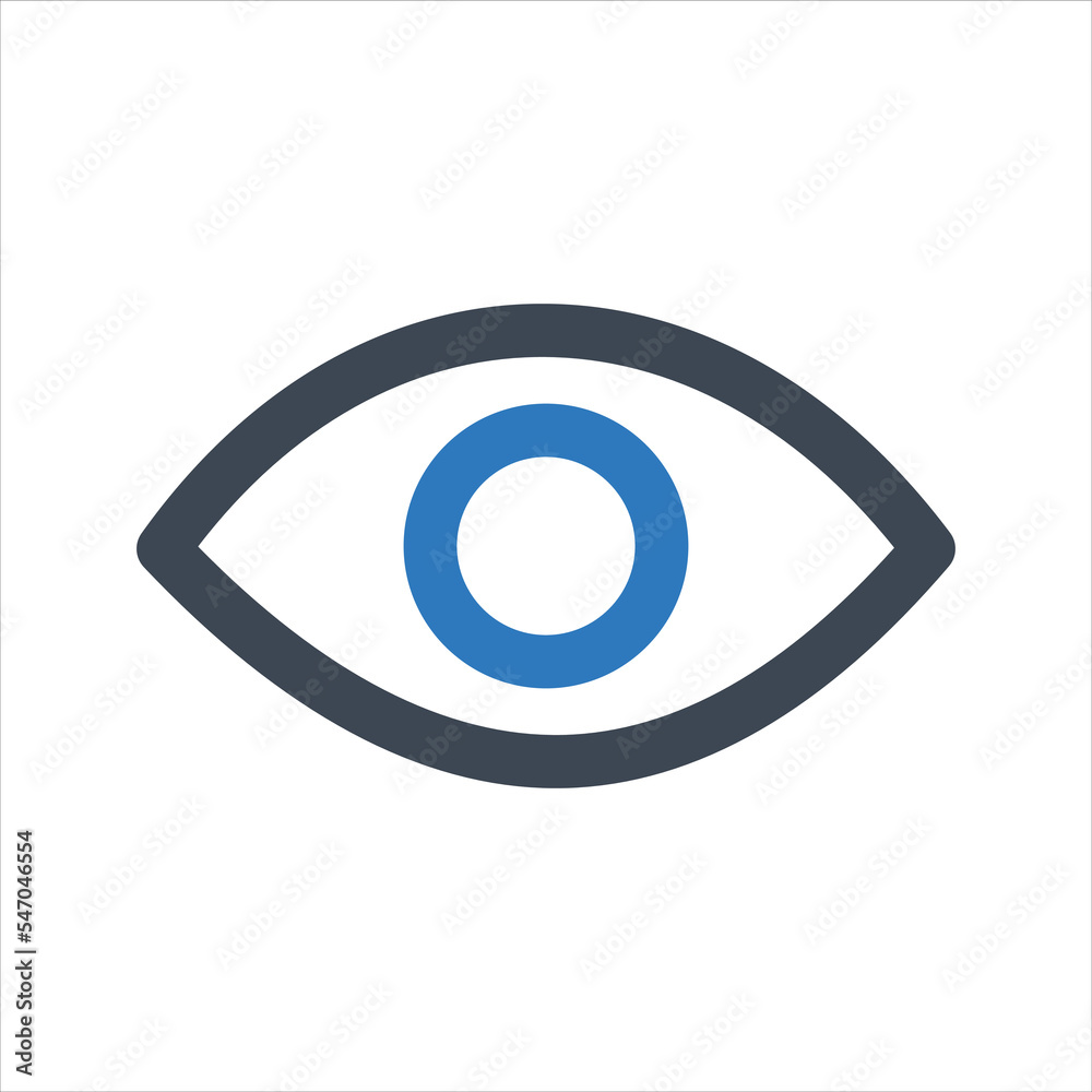 Eye icon. Vector and glyph