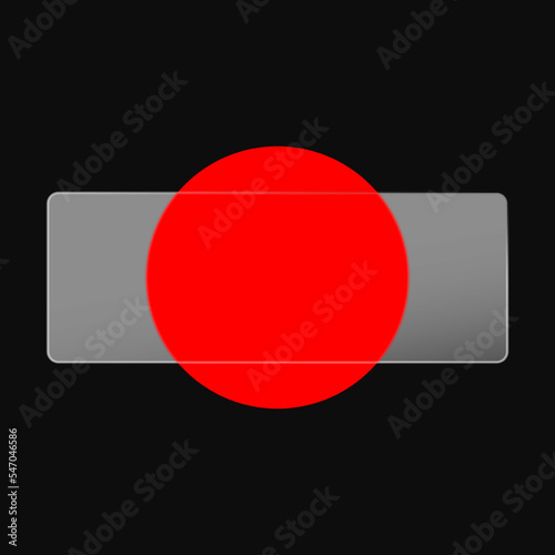 Free Download Glass plate on black background with red circle. Vector stock illustration. - GFXLoad