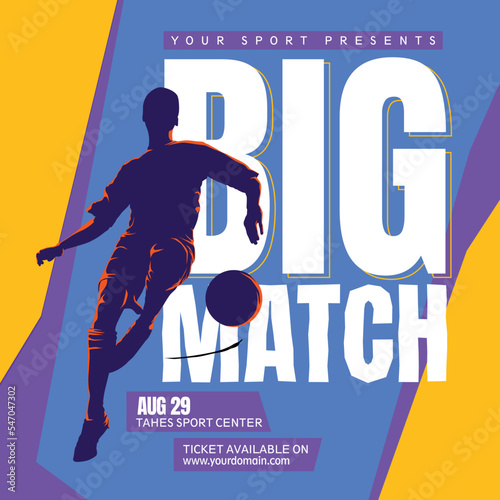 football soccer big match flyer