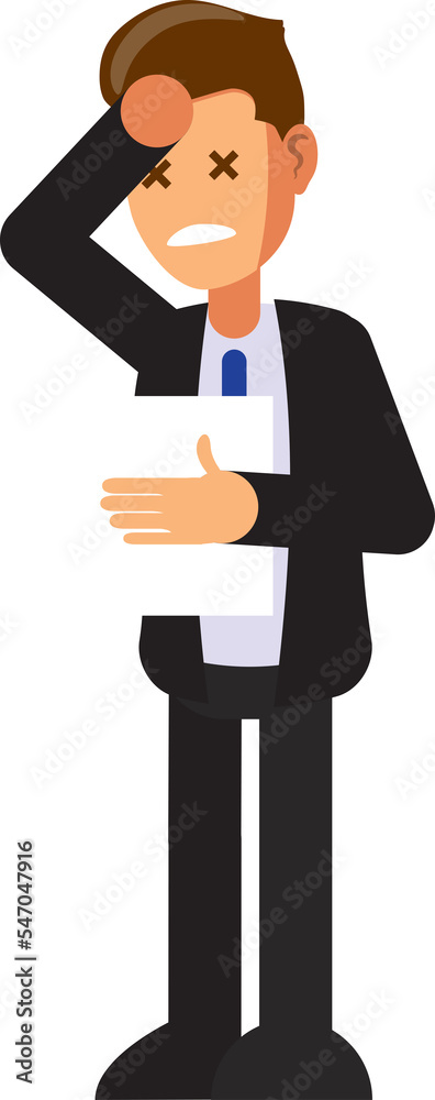 Businessman character In the office set  ,Vector illustration 