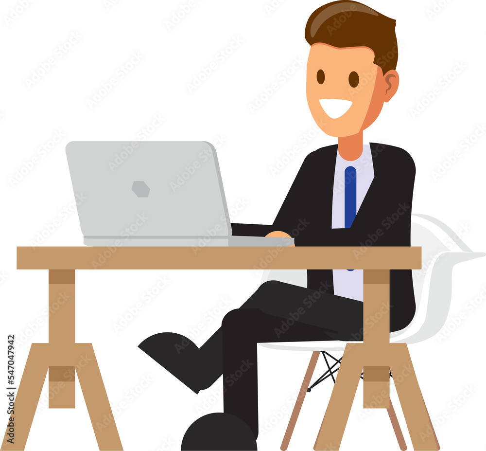 Businessman character In the office set ,Vector illustration Businessman character In the office set ,Vector illustration