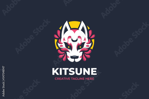 Kitsune E-sport Gaming Logo Illustration