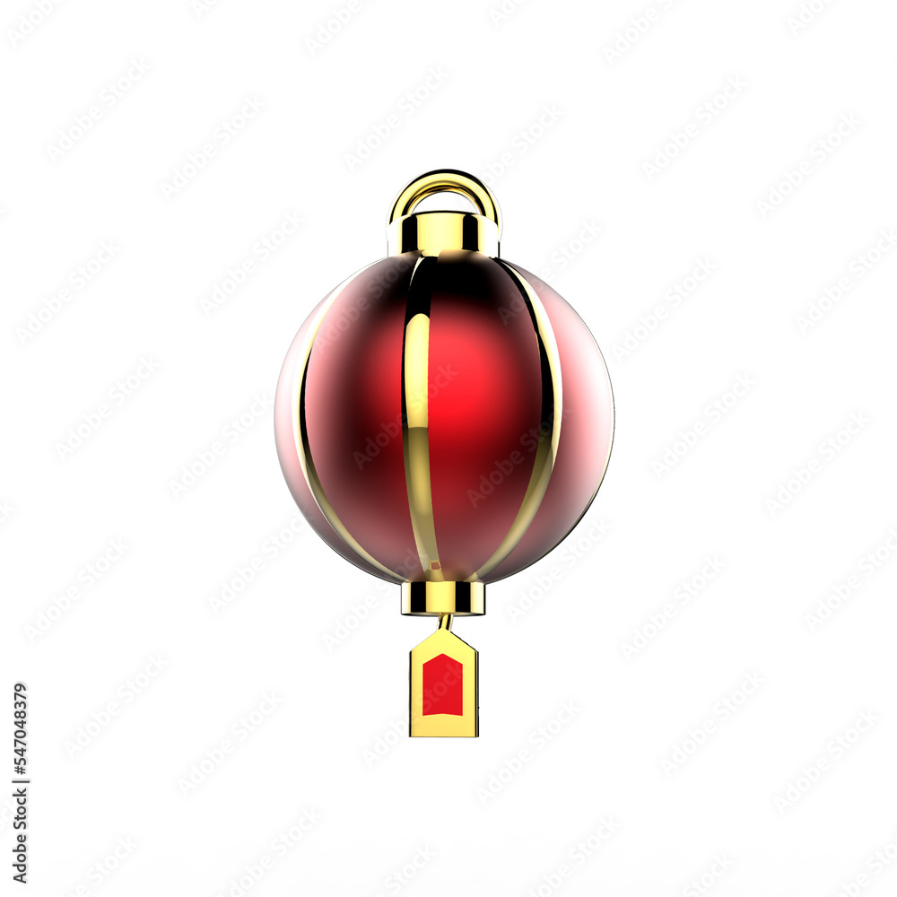 CHINESE NEW YEAR LANTERN ISOLATED 3D CHINESE NEW YEAR LANTERN ISOLATED 3D