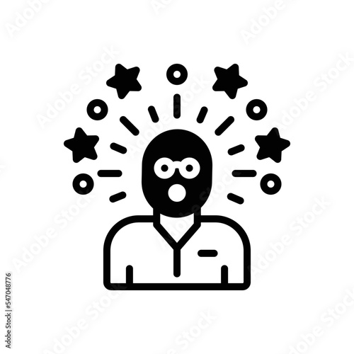 Black solid icon for amazing