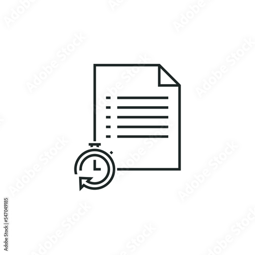 Waiting list icon isolated on white background