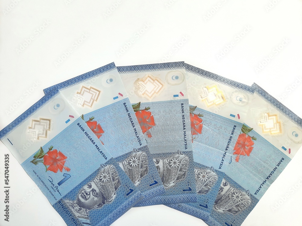 Malaysian ringgit currency. One Malaysian ringgit. Stock Photo Adobe