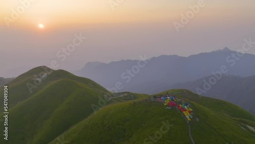 The early autumn scenery of Wugong Mountain Natural Scenic Area, Pingxiang, Jiangxi, China