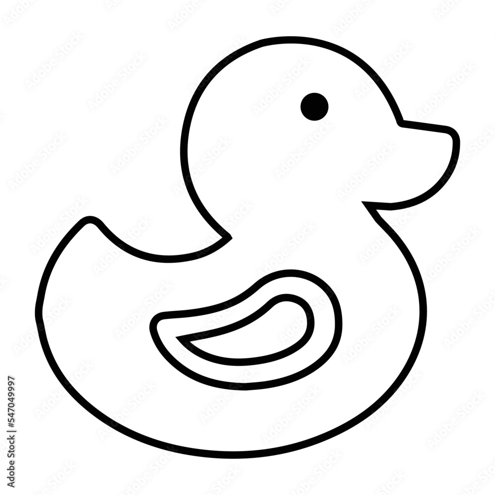 Duck, toy, bath icon