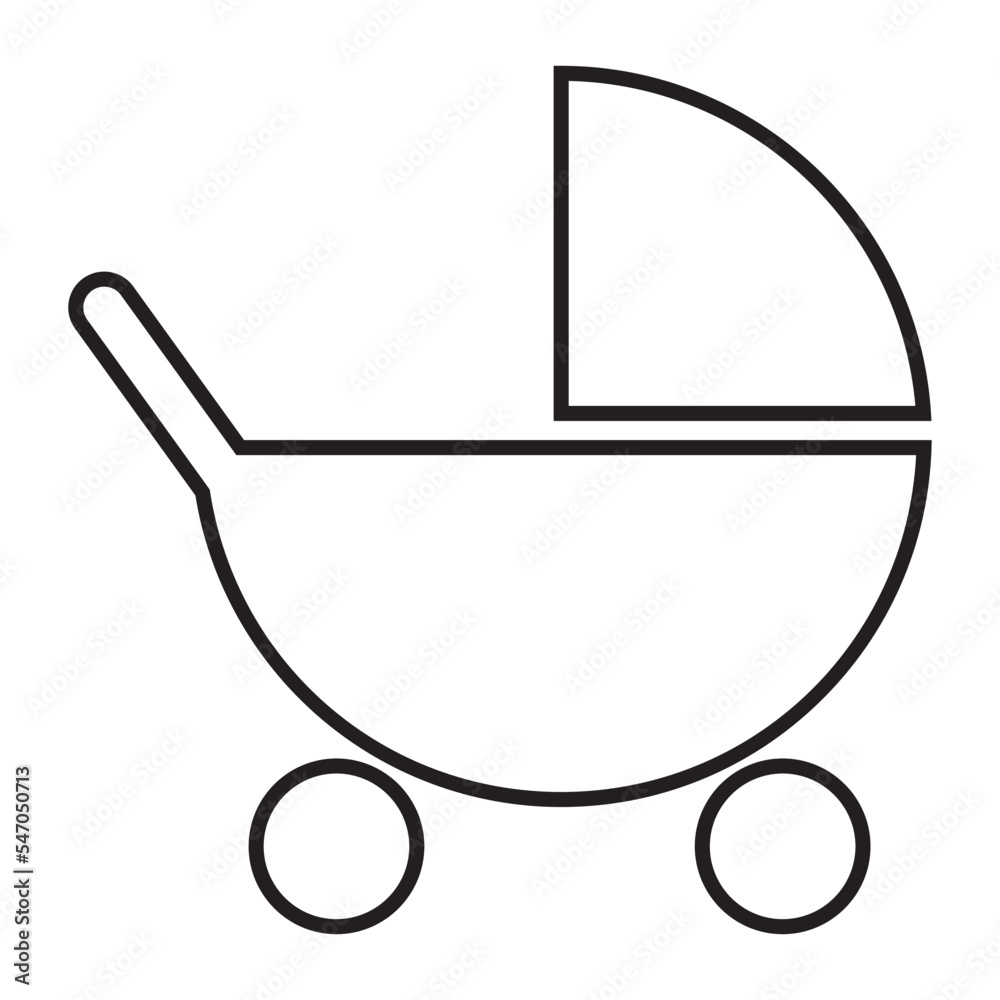 Trolley, carriage, stroller icon Trolley, carriage, stroller icon